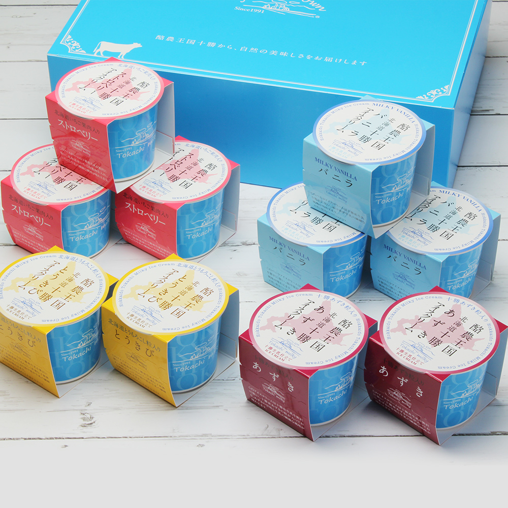 【ギフトBOX】十勝生乳アイスクリーム（ホルスタイン）100ml×10個セット